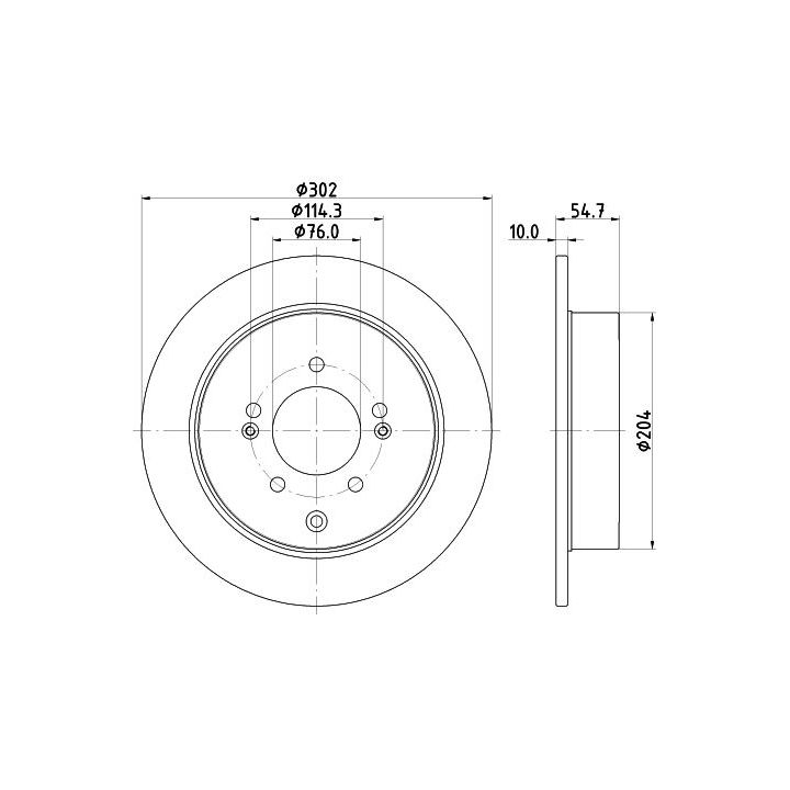 Stabdžių diskas MINTEX MDC2836C
