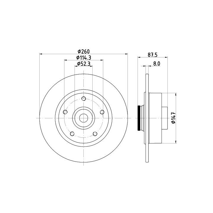 Stabdžių diskas MINTEX MDC2839C