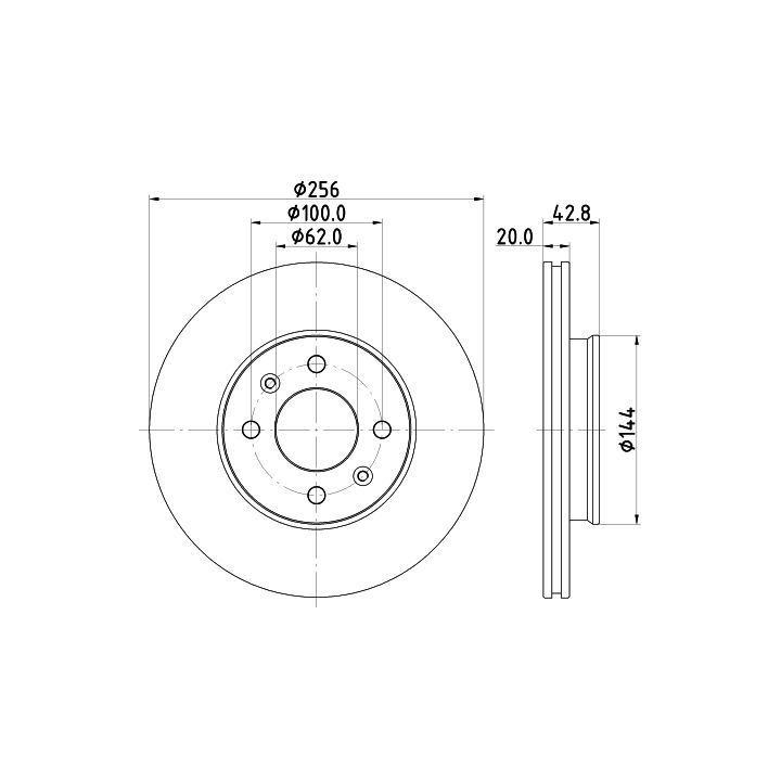 Stabdžių diskas MINTEX MDC2841C