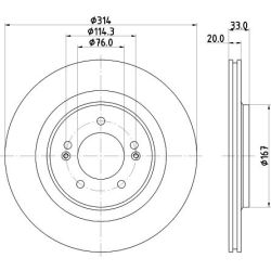 Stabdžių diskas MINTEX MDC2843C