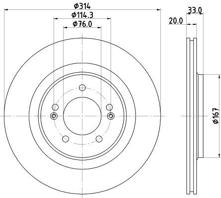 Stabdžių diskas MINTEX MDC2843C