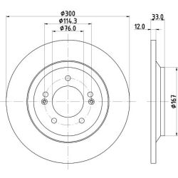 Stabdžių diskas MINTEX MDC2844C