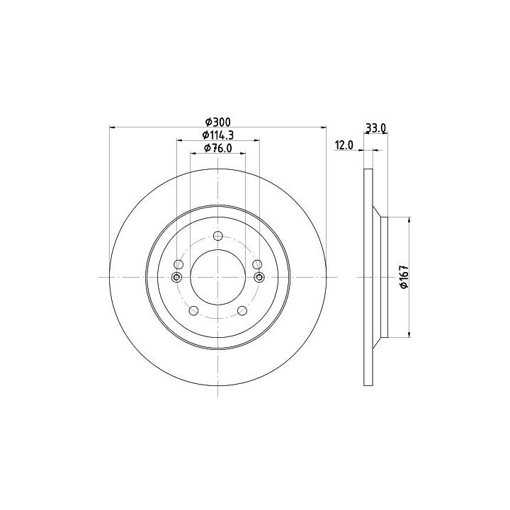 Stabdžių diskas MINTEX MDC2844C