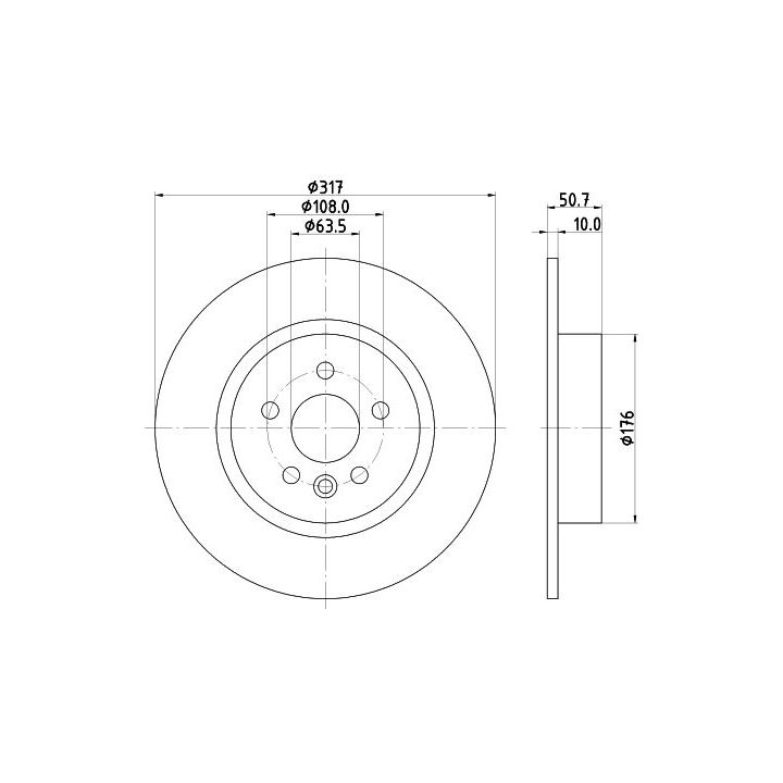 Stabdžių diskas MINTEX MDC2852C