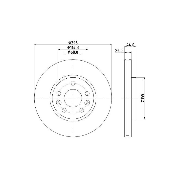 Stabdžių diskas MINTEX MDC2854C