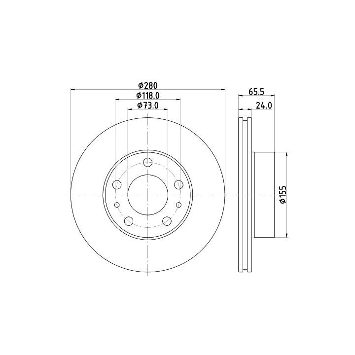 Stabdžių diskas MINTEX MDC2878C
