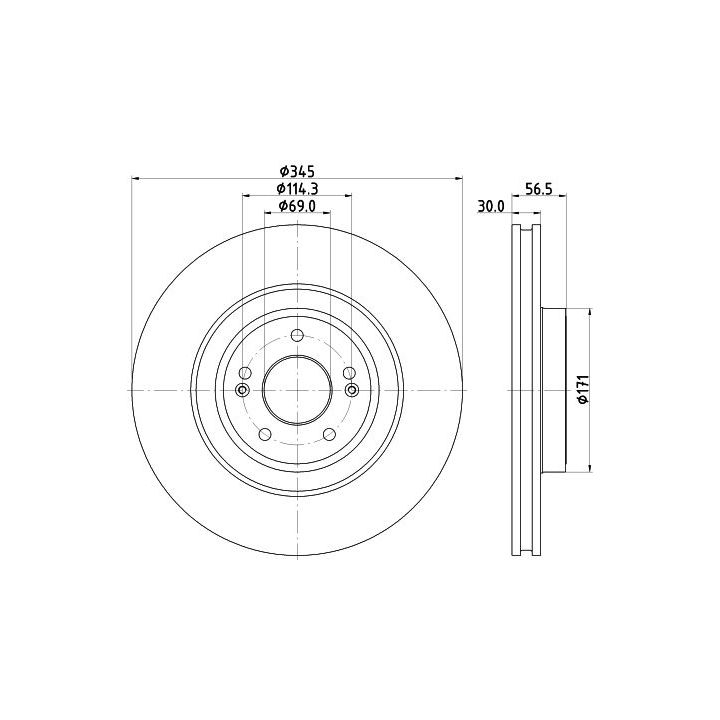 Stabdžių diskas MINTEX MDC2925C