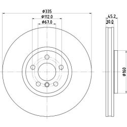 Stabdžių diskas MINTEX MDC2953C