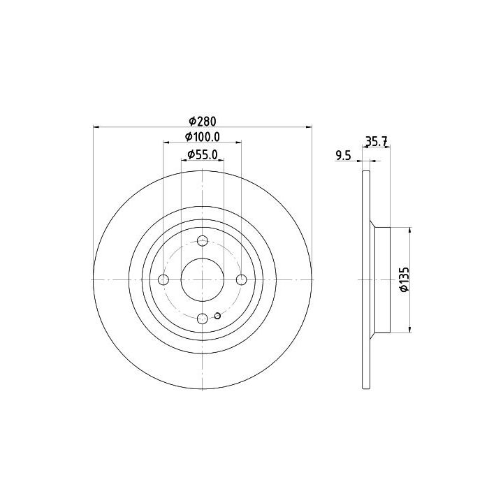 Stabdžių diskas MINTEX MDC2956C