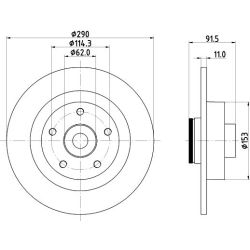 Stabdžių diskas MINTEX MDC2969C