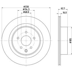 Stabdžių diskas MINTEX MDC2971C