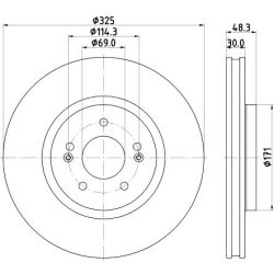Stabdžių diskas MINTEX MDC3039C
