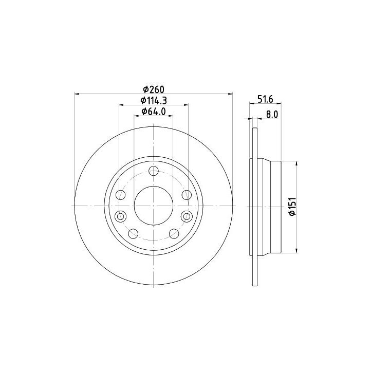 Stabdžių diskas MINTEX MDC3045C