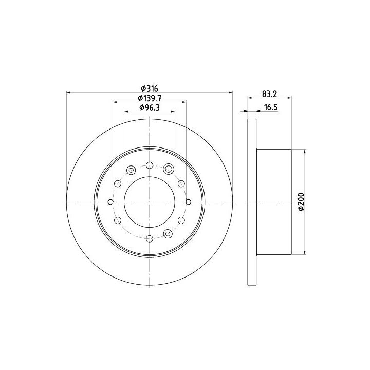 Stabdžių diskas MINTEX MDC3049C