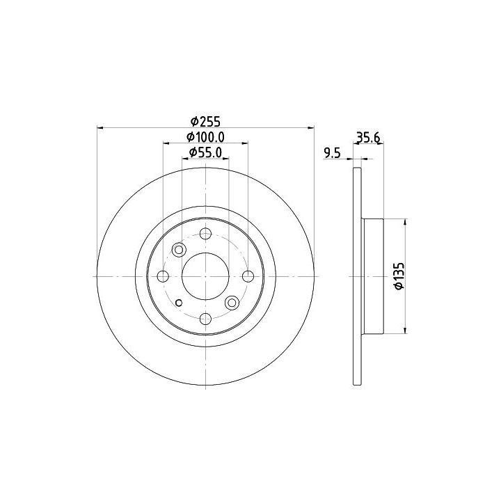 Stabdžių diskas MINTEX MDC3051C