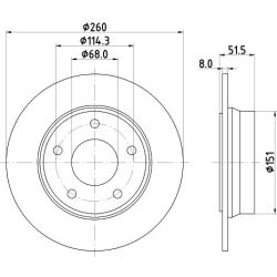 Stabdžių diskas MINTEX MDC3149C