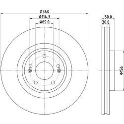 Stabdžių diskas MINTEX MDC3161C