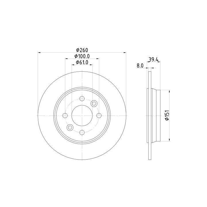 Stabdžių diskas MINTEX MDC3197C