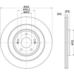 Stabdžių diskas MINTEX MDC3206C