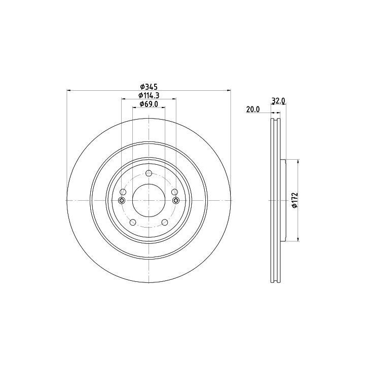 Stabdžių diskas MINTEX MDC3206C