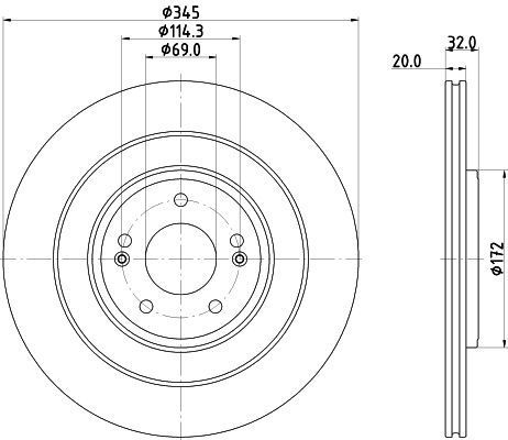 Stabdžių diskas MINTEX MDC3206C