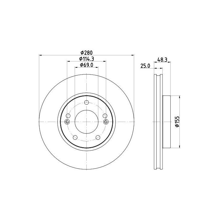 Stabdžių diskas MINTEX MDC3215C