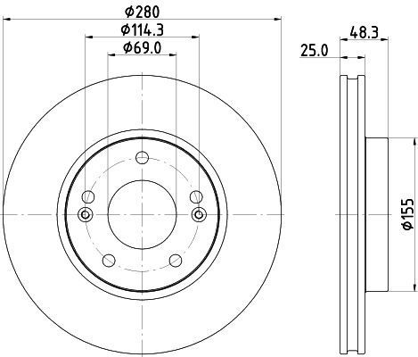 Stabdžių diskas MINTEX MDC3215C