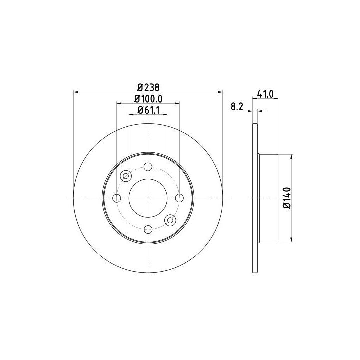 Stabdžių diskas MINTEX MDC364