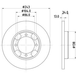 Stabdžių diskas MINTEX MDC387