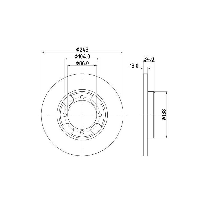 Stabdžių diskas MINTEX MDC387