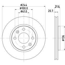 Stabdžių diskas MINTEX MDC421
