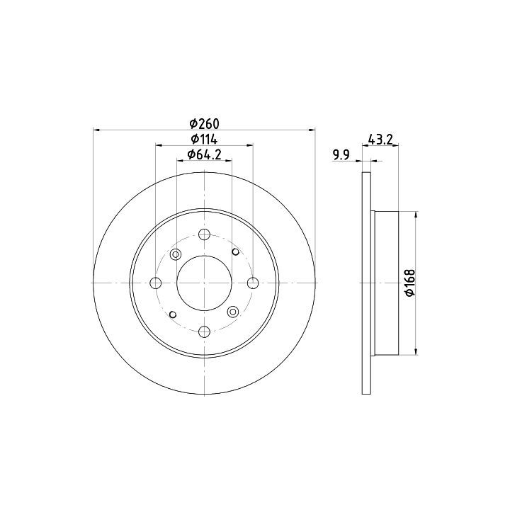 Stabdžių diskas MINTEX MDC441