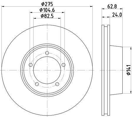 Stabdžių diskas MINTEX MDC446