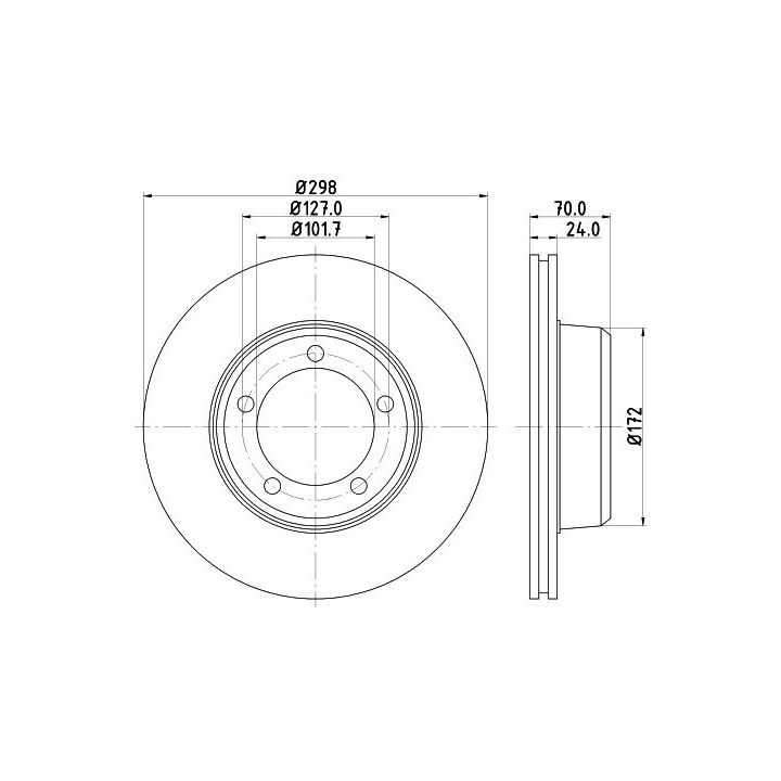 Stabdžių diskas MINTEX MDC565