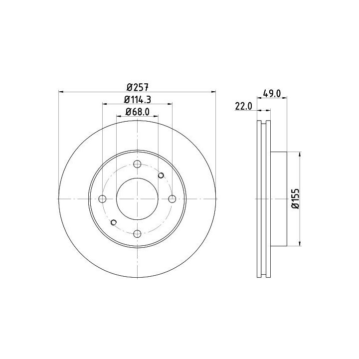 Stabdžių diskas MINTEX MDC584C