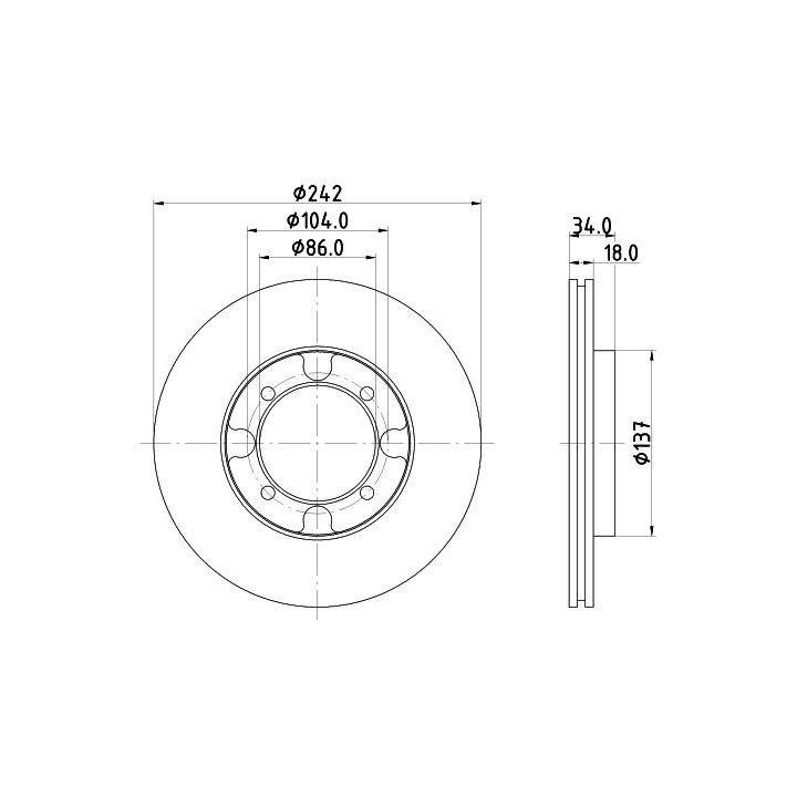 Stabdžių diskas MINTEX MDC587