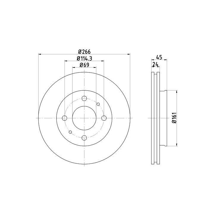 Stabdžių diskas MINTEX MDC673