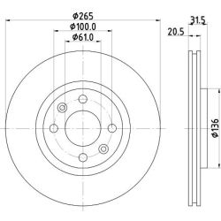 Stabdžių diskas MINTEX MDC705