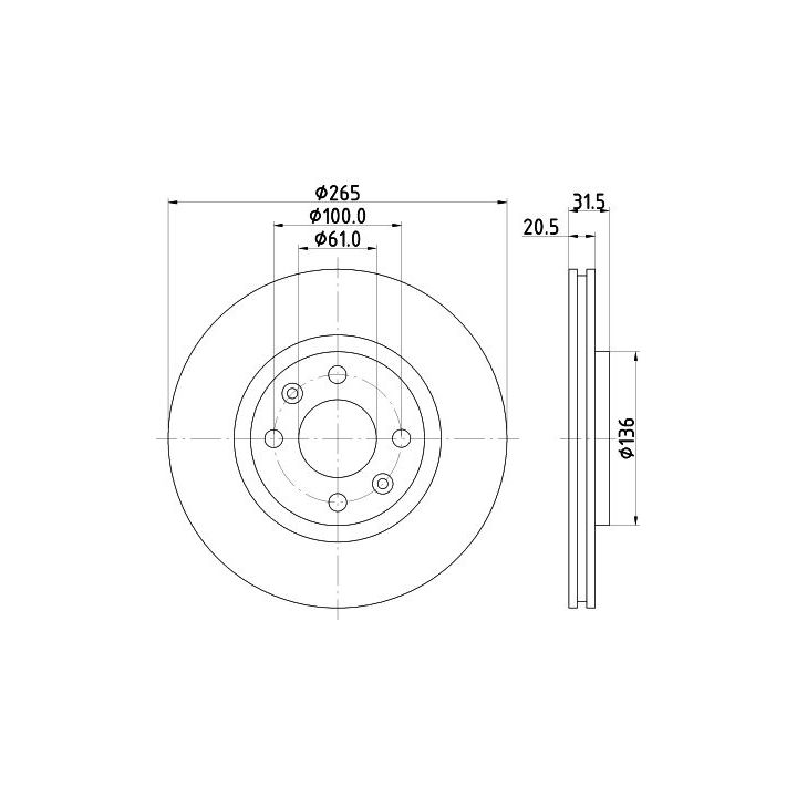 Stabdžių diskas MINTEX MDC705