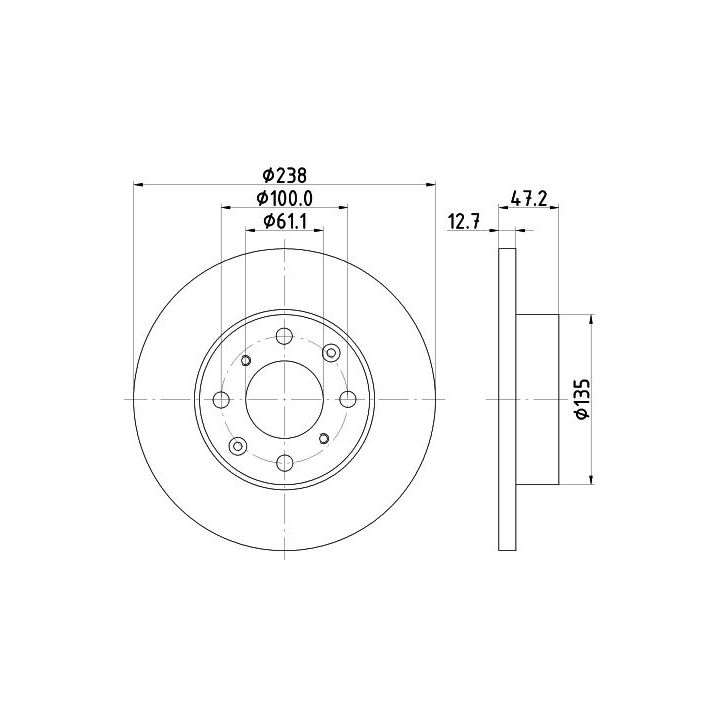 Stabdžių diskas MINTEX MDC707