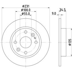 Stabdžių diskas MINTEX MDC772