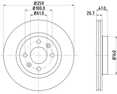 Stabdžių diskas MINTEX MDC811