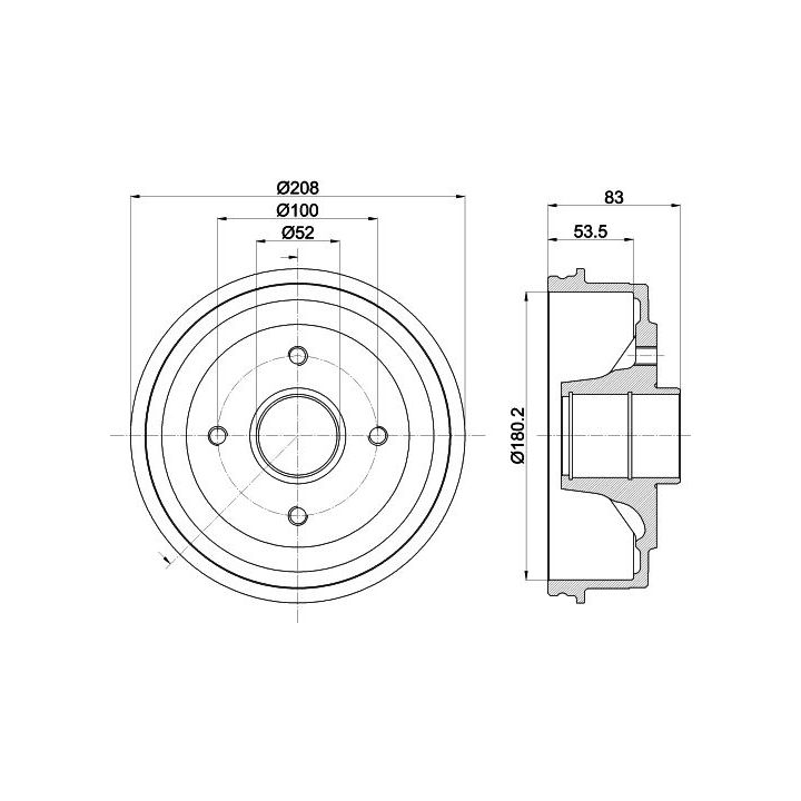 Stabdžių būgnas MINTEX MBD024
