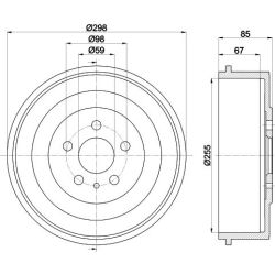 Stabdžių būgnas MINTEX MBD034