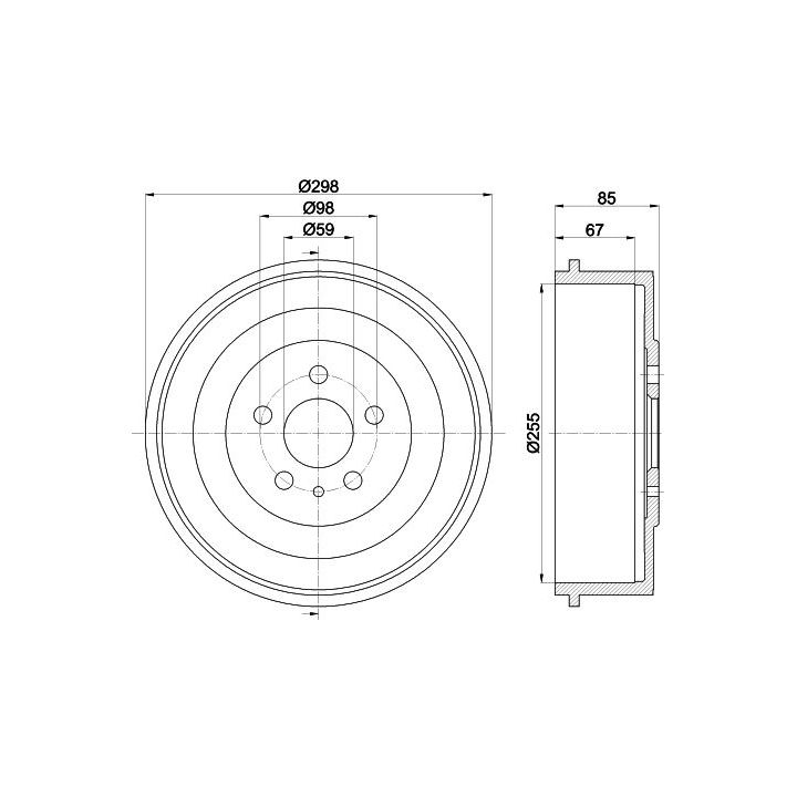 Stabdžių būgnas MINTEX MBD034