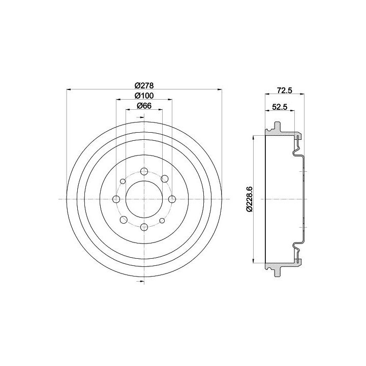Stabdžių būgnas MINTEX MBD043