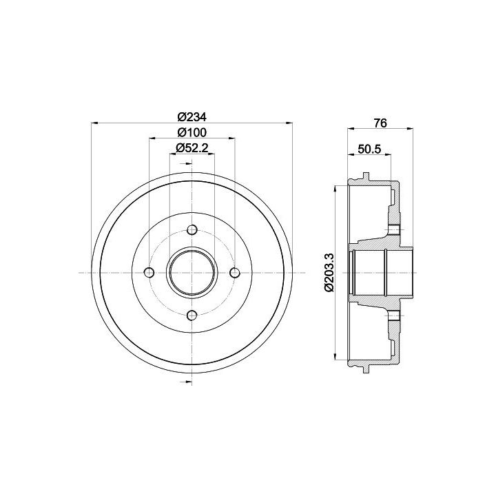 Stabdžių būgnas MINTEX MBD044