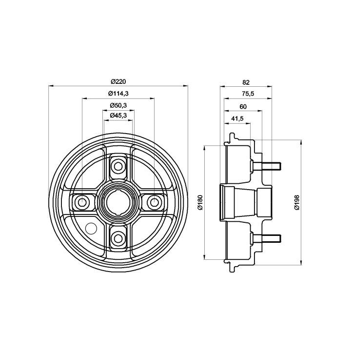 Stabdžių būgnas MINTEX MBD046