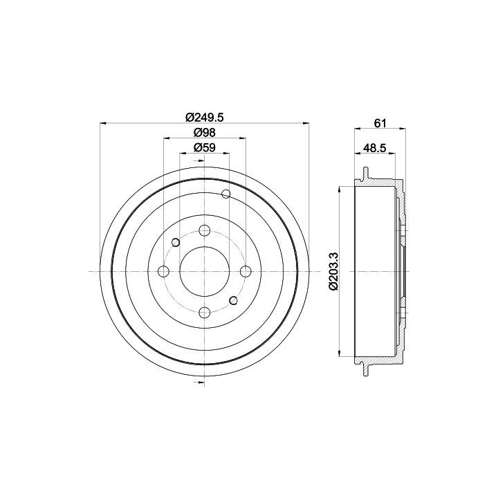 Stabdžių būgnas MINTEX MBD051