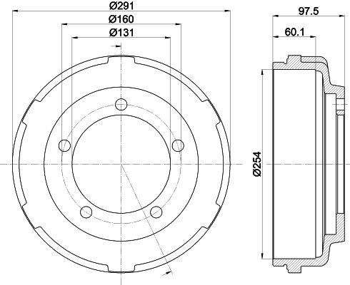 Stabdžių būgnas MINTEX MBD058